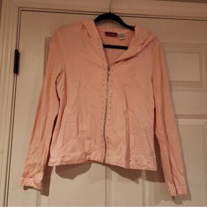 Onque Casuals pink gem detail zip up hoodie S
